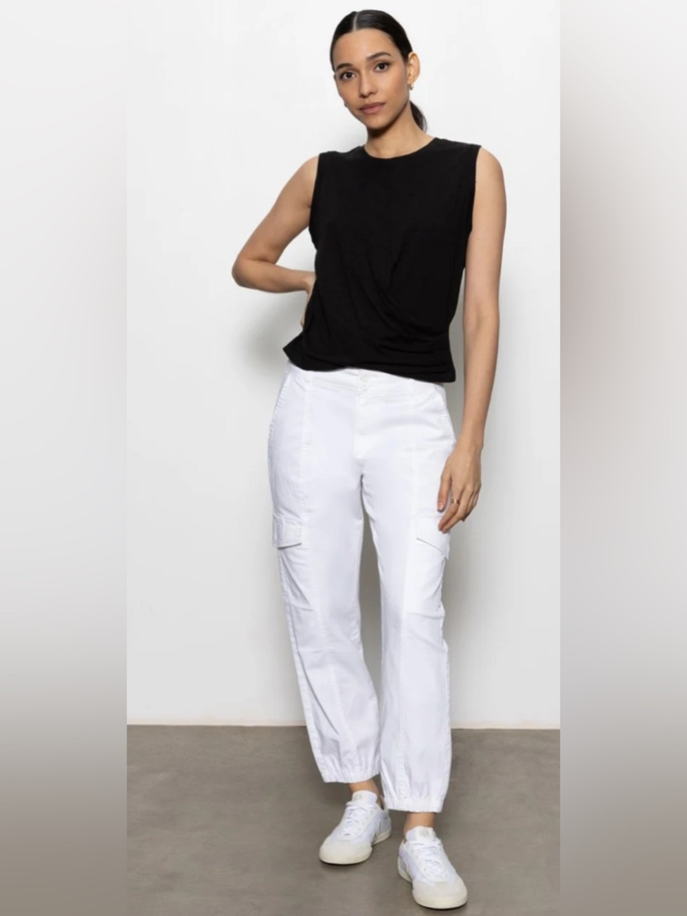 Sanctuary White Straight Leg Cargo Pants